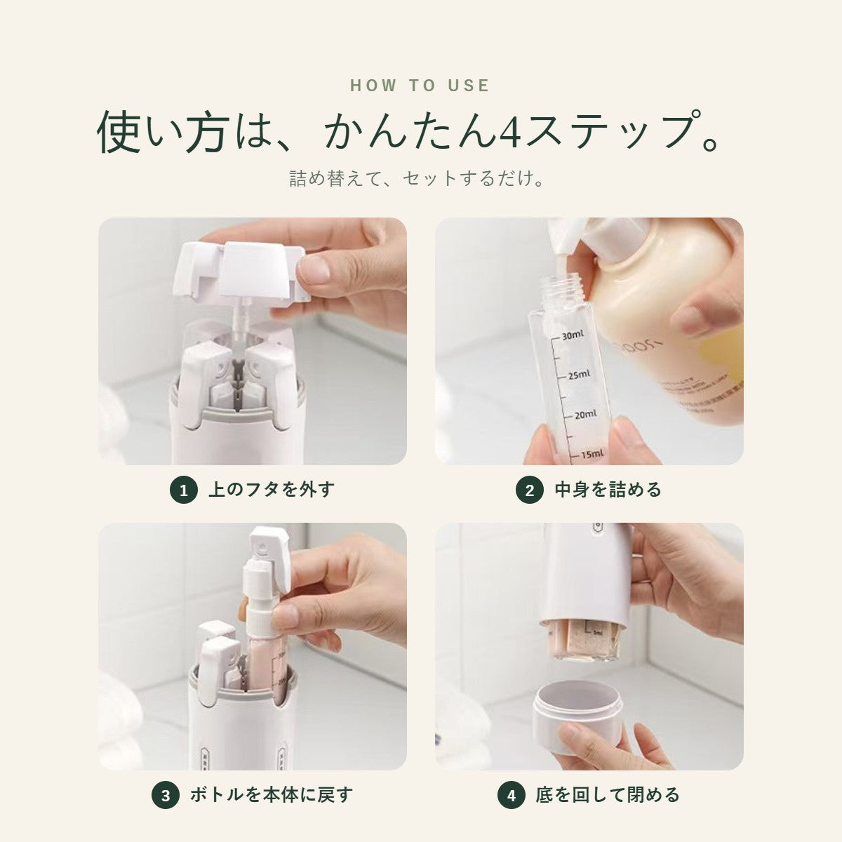 使い方は4ステップ